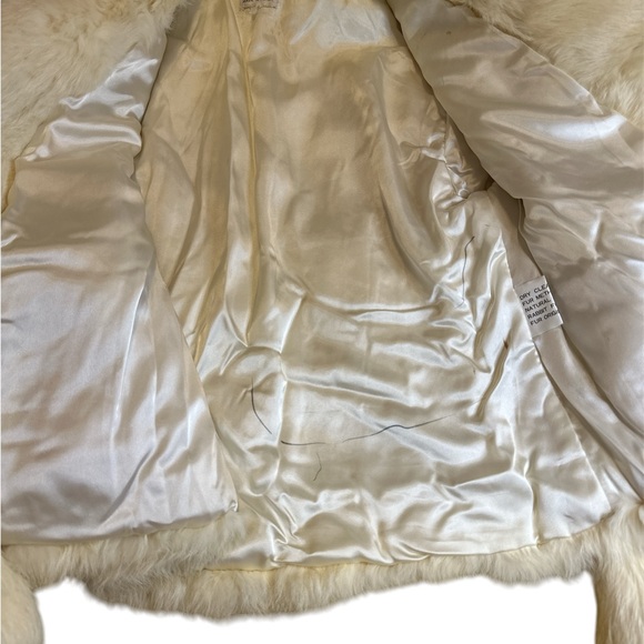 Cream rabbit fur coat - Picture 4 of 8